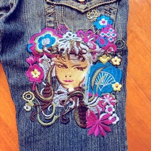 True Religion Gaia Embroidered Jeans Women 27